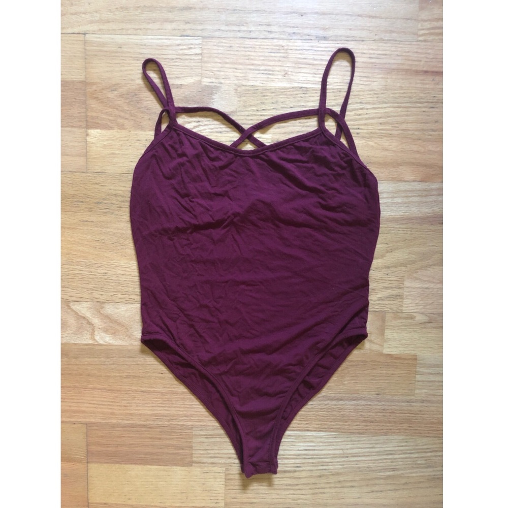 SheIn Maroon Red Bodysuit